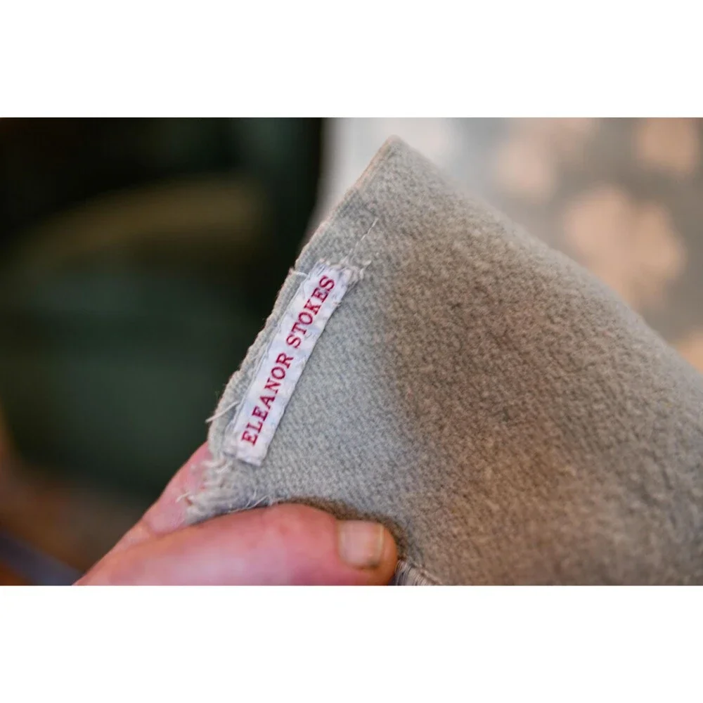 Antique Wool Camp Blanket: Double-Sided Shamrock Jacquard Weave Eleanor Stokes